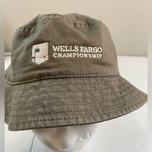 NWT Fanatics Men's Tan Khaki Bucket Hat Wells Fargo Championship Golf Size L/XL